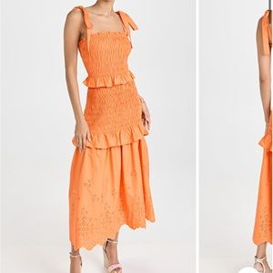 Endless Rose Orange Tiered Dress